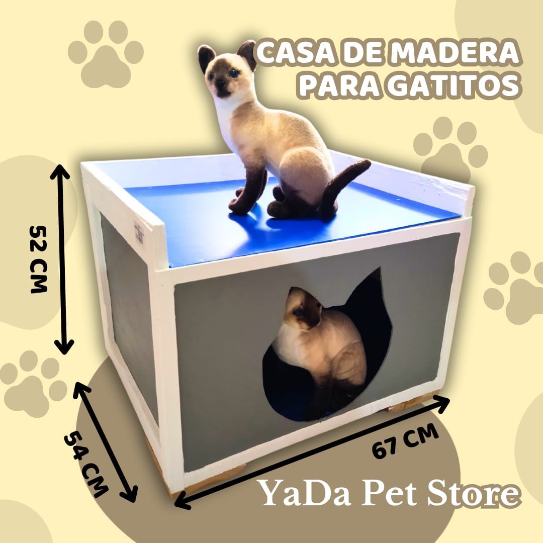 Casa de madera para gato