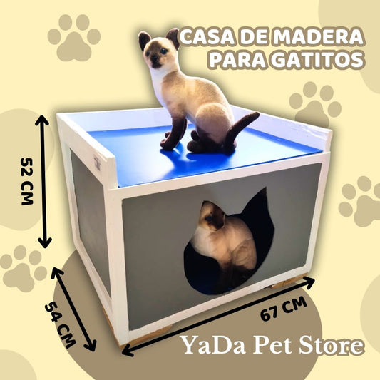 Casa de madera para gato